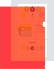 Папка-уголок Бюрократ -E310/1RED A4 пластик 0.18мм красный