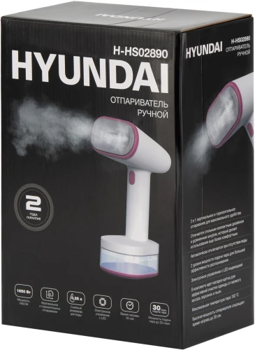 Отпариватель ручной Hyundai H-HS02890 1650Вт белый/вишневый