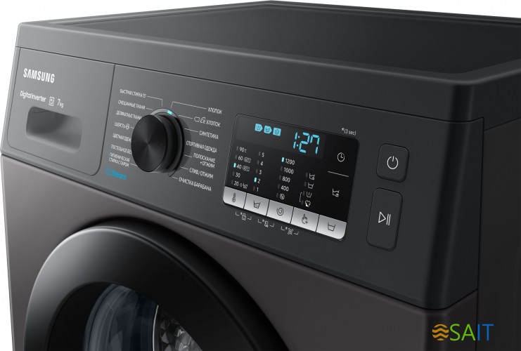 Стиральная машина Samsung WW70AG5S20CXLP класс: A загр.фронтальная макс.:7кг нержавеющая сталь инвертор