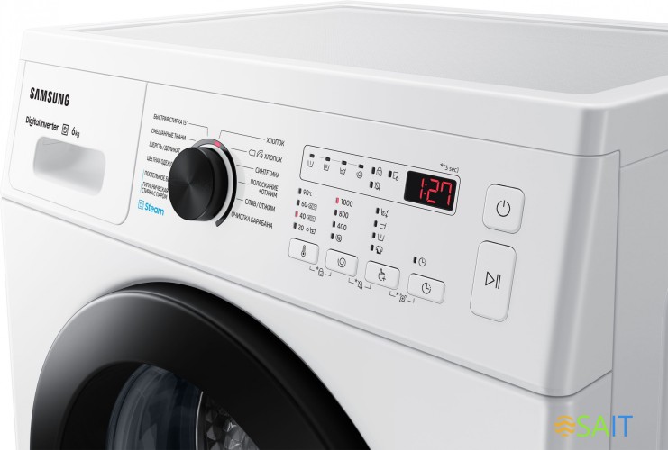 Стиральная машина Samsung WW60AG4S00CELP класс: A загр.фронтальная макс.:6кг белый инвертор