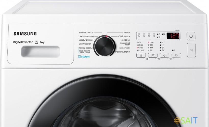 Стиральная машина Samsung WW60AG4S00CELP класс: A загр.фронтальная макс.:6кг белый инвертор