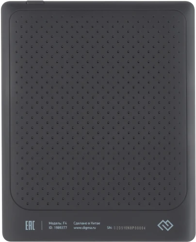 Электронная книга Digma F4 5.83" E-Ink 680x920 Touch Screen 1.2Ghz 1Gb/8Gb/SD/microSDHC/подсветка дисплея черный