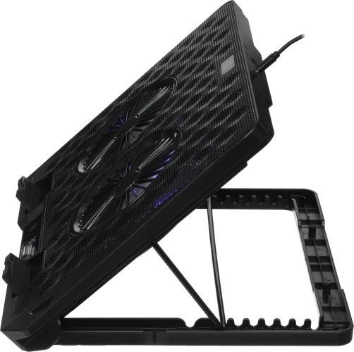 Подставка для ноутбука Digma D-NCP170-2x110 18" 400x288x45мм 52дБ 2xUSB 2x 110ммFAN 1100г Fan-control металл/пластик черный