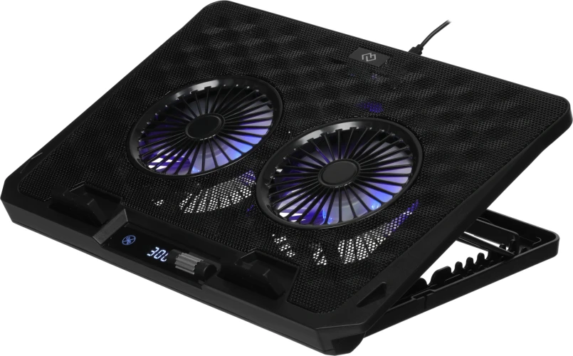 Подставка для ноутбука Digma D-NCP170-2x110 18" 400x288x45мм 52дБ 2xUSB 2x 110ммFAN 1100г Fan-control металл/пластик черный