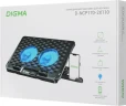 Подставка для ноутбука Digma D-NCP170-2x110 18" 400x288x45мм 52дБ 2xUSB 2x 110ммFAN 1100г Fan-control металл/пластик черный