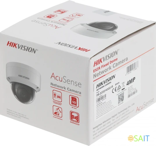 Камера видеонаблюдения IP Hikvision DS-2CD2143G2-IS(4mm) 4-4мм цв. корп.:белый