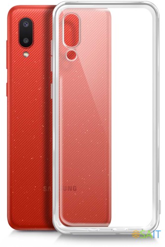 Чехол (клип-кейс) BoraSCO для Samsung Galaxy A02 прозрачный (39905)