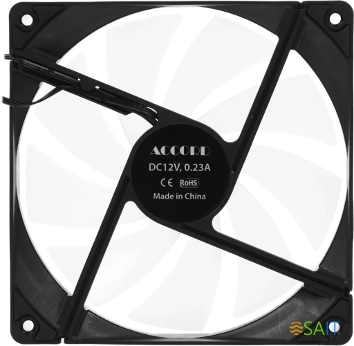 Вентилятор для корпуса Accord ACC-C14 ARGB 140х140x25 черный 3-pin 26дБ (ACC-C14 ARGB BLACK) brown box