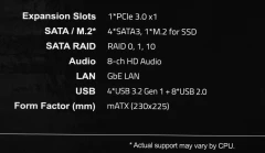 Материнская плата Gigabyte B650M S2H Socket AM5 AMD B650 2xDDR5 mATX AC`97 8ch(7.1) GbLAN RAID+VGA+HDMI+DP