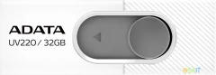 Флеш Диск A-Data 32Gb UV220 AUV220-32G-RWHGY USB2.0 белый/серый