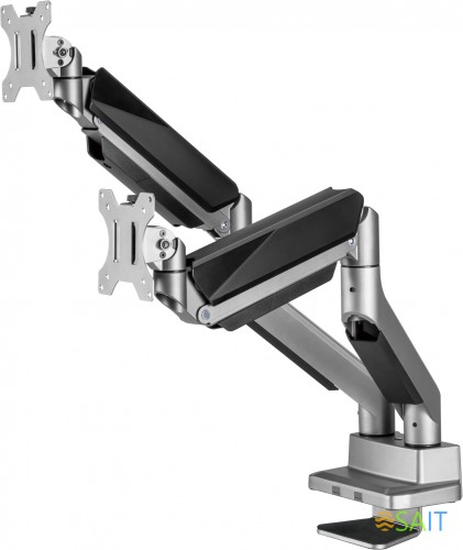 Кронштейн для мониторов Ultramounts UM718 серый 17"-35" макс.15кг крепление к столешнице поворот и наклон