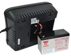 ИБП SPD-900U LCD, линейно-интерактивный, цифровой дисплей,  900 ВA, 540 Вт, 4 евророзетки с резервным питанием, 4 евророзетки с фильтрацией, USB,  защита RJ45/RJ11, батарея свинцово-кислотная 12В 9Ач, ШхГхВ 285х232х103мм, 7.5 кг Powercom SPD-900U LCD USB