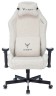 Кресло игровое Knight T1 молочный экомех с подголов. крестов. металл