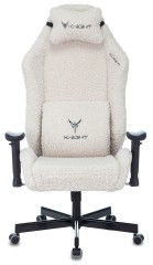 Кресло игровое Knight T1 молочный экомех с подголов. крестов. металл