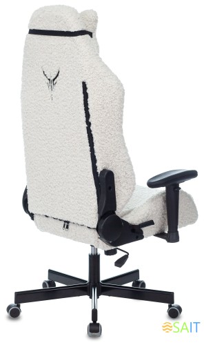 Кресло игровое Knight T1 молочный экомех с подголов. крестов. металл