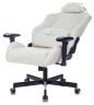 Кресло игровое Knight T1 молочный экомех с подголов. крестов. металл