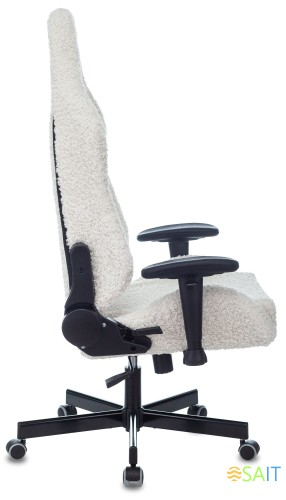 Кресло игровое Knight T1 молочный экомех с подголов. крестов. металл