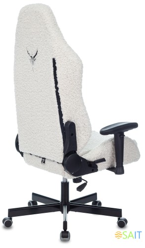 Кресло игровое Knight T1 молочный экомех с подголов. крестов. металл