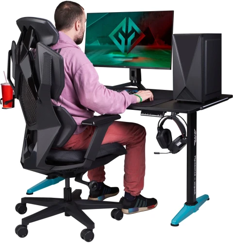 Кресло игровое GMNG GG-CH110B черный сиденье черный сетка/ткань с подголов. крестов. пластик черный пластик черный