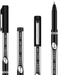 Ручка гелев. Deli S33 ассорти d=0.5мм черн. черн. линия 0.35мм