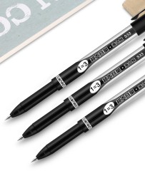 Ручка гелев. Deli S33 ассорти d=0.5мм черн. черн. линия 0.35мм