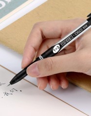 Ручка гелев. Deli S33 ассорти d=0.5мм черн. черн. линия 0.35мм