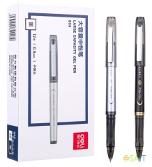 Ручка гелев. Deli S33 ассорти d=0.5мм черн. черн. линия 0.35мм