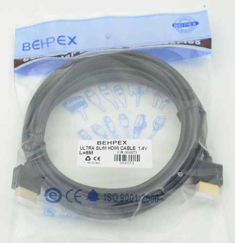 Кабель аудио-видео HDMI (m)/HDMI (m) 5м. позолоч.конт. черный