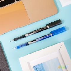 Ручка роллер Deli Think (EQ300-BL) синий d=0.5мм син. черн. игловидный пиш. наконечник