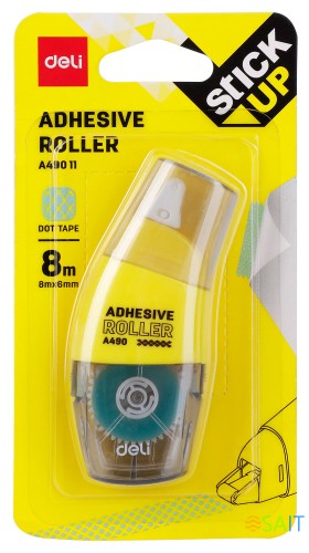 Клеющий роллер Deli EA49011 прозрачный блистер 6мм x 8м