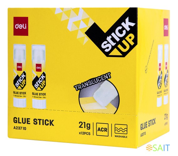 Клей-карандаш Deli Stick UP EA23710 21гр прозрачный дисплей картонный