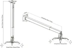 Кронштейн для проектора Cactus CS-VM-PRE04-WT белый макс.20кг настенный и потолочный поворот и наклон