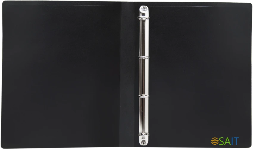 Папка на 4-х кольцах Silwerhof Eco A4 пластик 0.5мм черный