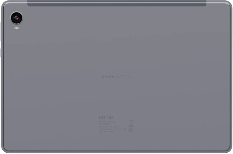 Планшет Digma Pro HIT 106 T606 (1.6) 8C RAM6Gb ROM128Gb 10.1" IPS 1920x1200 4G Android 13 серый 13Mpix 5Mpix BT WiFi microSD 1Tb 6000mAh 360hrs