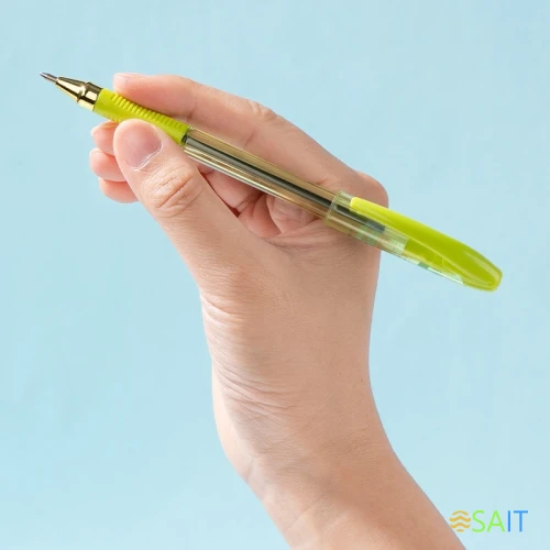 Ручка шариков. Deli EQ40T d=0.7мм син. черн. карт.уп. резин. манжета чернила пониженной вязкости