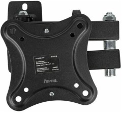 Кронштейн для телевизора Hama Fullmotion черный 10"-27" макс.15кг настенный