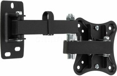 Кронштейн для телевизора Hama Fullmotion черный 10"-27" макс.15кг настенный