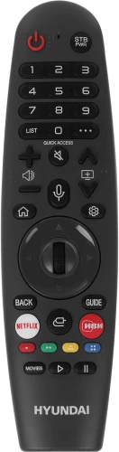 Телевизор LED Hyundai 55" H-LED55BU7100 WebOS Frameless Metal серый/серый 4K Ultra HD 60Hz MEMC DVB-T DVB-T2 DVB-C DVB-S DVB-S2 USB WiFi Smart TV