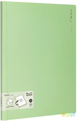 Папка с 30 прозр.вклад. Deli Nusign NS517GREEN A4 полипропилен зеленый