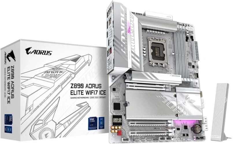 Материнская плата Gigabyte Z890 AORUS ELITE WIFI7 ICE Soc-1851 Intel Z890 4xDDR5 ATX AC`97 8ch(7.1) 2.5Gg RAID+DP