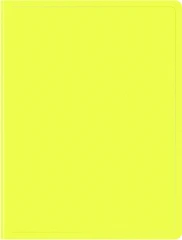 Папка метал.пруж.скоросш. Бюрократ Double Neon DNE07PYEL A4 пластик 0.7мм кор.27мм карм.прод.внут. желтый