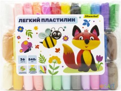 Пластилин легкий Silwerhof Веселые друзья LC36OP-540st 36цв. 15гр. стек 3шт пакет