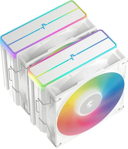 Устройство охлаждения(кулер) Deepcool AG620 Wh V2 ARGB Soc-AM5/AM4/1200/1700/1851 белый 4-pin 15-29.4dB Al+Cu 260W 1330gr Ret (R-AG620-WHAMMN-GJD)