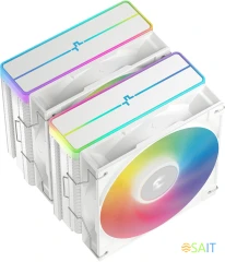 Устройство охлаждения(кулер) Deepcool AG620 Wh V2 ARGB Soc-AM5/AM4/1200/1700/1851 белый 4-pin 15-29.4dB Al+Cu 260W 1330gr Ret (R-AG620-WHAMMN-GJD)