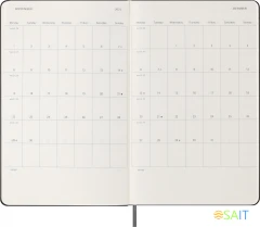 Еженедельник Moleskine ACADEMIC WKNT Large 130х210мм датир.18мес 208стр. черный