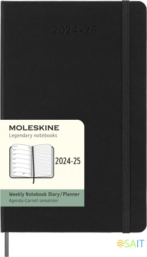 Еженедельник Moleskine ACADEMIC WKNT Large 130х210мм датир.18мес 208стр. черный