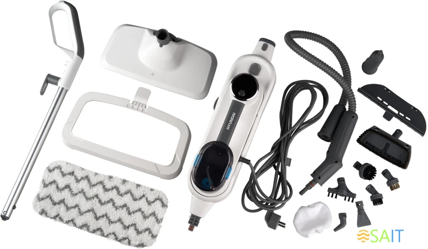 Швабра паровая Hyundai HYV-SM710 1500Вт белый/серый