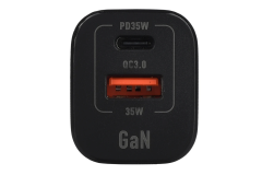Сетевое З/У Сетевое З/У GoPower GPQC09 1USB+1Type-C 35W QC3.0 GAN черный