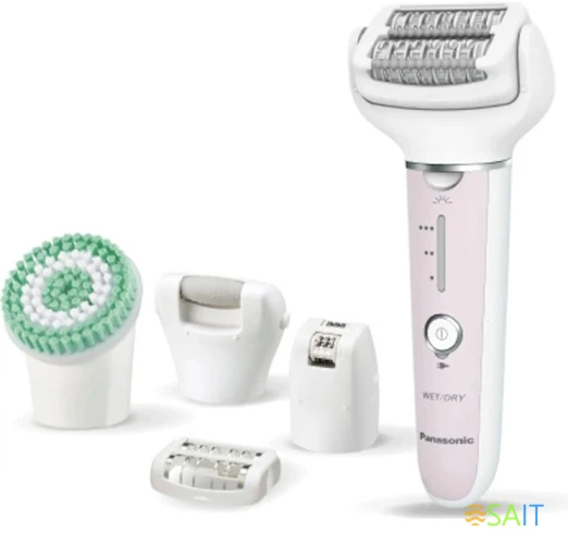 Эпилятор Panasonic ES-EY80-P520 скор.:3 насад.:5 от аккум. белый/розовый