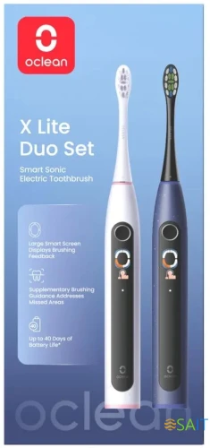 Зубная щетка электрическая Oclean X Lite Duo Set N1801 синий/серый